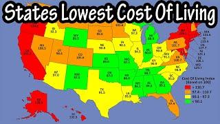 States With The Lowest Cost Of Living Index, Grocery, Housing, Utilities, And Transportation Index