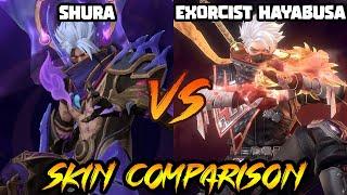 HAYABUSA - EXORCIST HAYABUSA SKIN VS. SHURA SKIN - MLBB SKIN COMPARISON SERIES