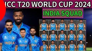 T20 World Cup 2024 | Team India 15 Members Squad | World Cup 2024 India Team Squad | WC 2024  India