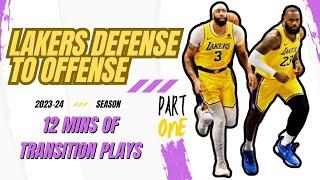 Lakers in Transition [Part 1] | 2023-24 Defense to Offense Highlight Plays