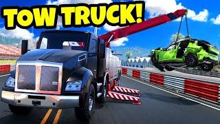 NEW Semi Tow Truck is AMAZING for Picking Up Crashed Cars in BeamNG Drive Mods!