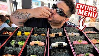 Eating ENTIRE HAND ROLL Sushi Menu