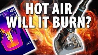 Can hot air station burn you desk?