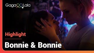 First time she kissed a girl and she liked it in German lesbian film "Bonnie & Bonnie"