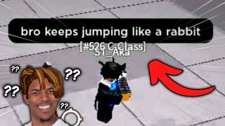 "bro keeps jumping like a rabbit" | The Strongest Battlegrounds | ROBLOX