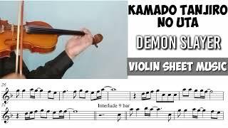 Free Sheet || Kamado Tanjiro No Uta - Demon Slayer || Violin Sheet Music