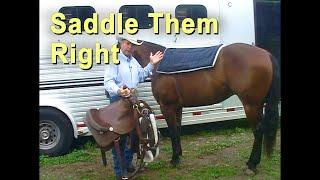 How To Saddle Your Horse Right