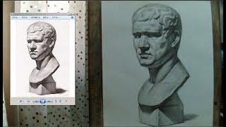 素描石膏像Pencil sketch，Plaster head sketch part 2