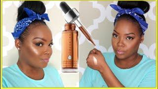 GRWM: HIGHLIGHT ON FLEEK| COVER FX CUSTOM ENHANCER DROPS DEMO & 1ST IMPRESSION ON DARK SKIN