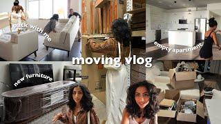 I’M MOVING AGAIN | empty apartment tour, packing up, decorating, new furniture, moving vlog