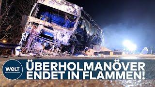 FRIESOYTHE BEI BREMEN: Horror-Crash auf B401 - Fünf Tote durch schweren Unfall nach Überholfehler