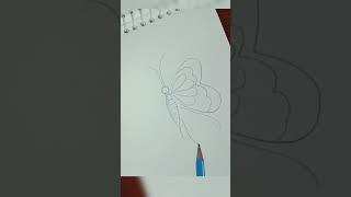 simple butterfly drawing #short #shorts #drawing #trending