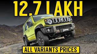 Prices of Maruti Suzuki Jimny All variants | Jimny 5 door zeta, alpha variants prices announced