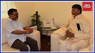 Andhra CM Naidu Meets Delhi CM Kejriwal In Delhi In Third Front Talks