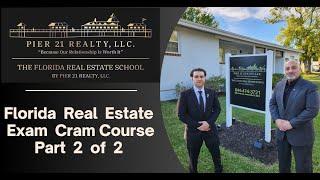 FLORIDA REAL ESTATE EXAM CRAM COURSE PART 2 OF 2