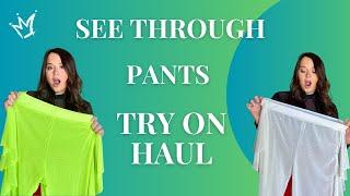 TRANSPARENT PANTS TRY ON HAUL with Mirror View! | Jean Marie Try On