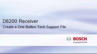 One Button Tech Support for Bosch Intrusion Alarm Systems