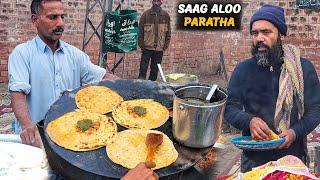 FAMOUS ALOO SAAG PARATHA IN PAKISTAN | SAAG ALOO PARATHA IN LAHORE |  ABIS FOOD EXPLORER