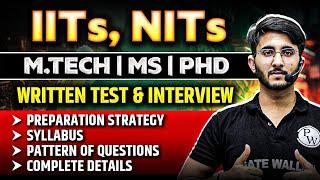 Mtech | MS | PhD From IITs & NITs |  Written Test and Interview Process | Complete Details