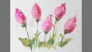 Come & Paint Beautiful Simple 'Rose Bud's' Today!