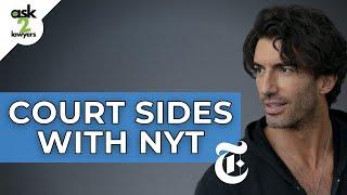 Court Rules in Favor of NYT in Baldoni's Defamtion Lawsuit