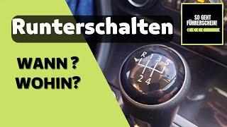 Runterschalten - Wann? Fahrschule