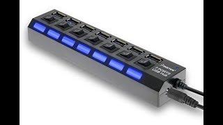 Review 7-Port High Speed USB 2.0 Hub W/ Individual Power Switches and LEDs