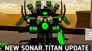 Showcasing All New Sonar Titan In Roblox Bathroom Attack New Update | Skibidi