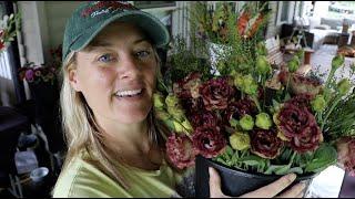 Lisianthus, Zinnias and Gladiolus! Making Bouquets With My Favorite Flower!  Flower Hill Farm