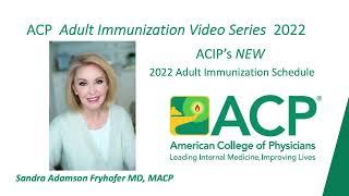 ACIP Adult Immunization Schedule 2022 | American College of Physicians