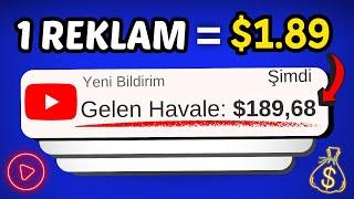 20 SANİYELİK REKLAM İZLEYEREK $1.89 PARA KAZAN! - İnternetten Para Kazanma Yolları 2024