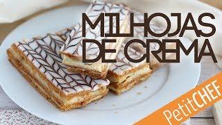 Milhojas crujiente de crema pastelera | Petitchef