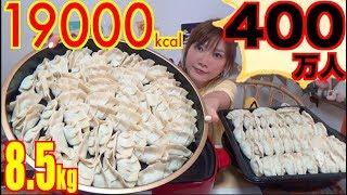 【HIT 4 MILLION SUBSCRIBERS!!】 THE BEST 400 Dumplings EVER!! MAKE & EAT IT! 8.5Kg 19000kcal[Use CC]