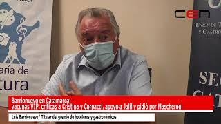 vacunas VIP, criticas a Cristina y Corpacci, apoyo a Jalil y pidió por Mascheroni