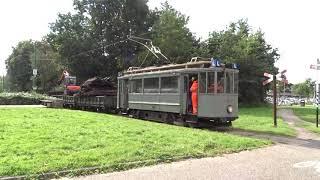 Pekelwagen P7 van de Electrische Museumtramlijn Amsterdam /  ingang Amsterdams Bos - Bosbaan