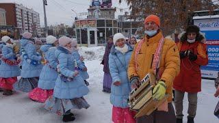 Харинама в Екатеринбурге, 13.02.2021. Merry kirtan Gaja Hanta das. Winter harinams of Russia