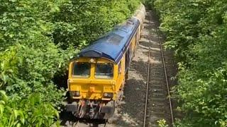 GBRF Castle Cement Empties  Horrocksford Junction Shunting up Horrocksford Branch into Cement Works