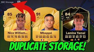 HOW TO FIND THE DUPLICATE STORAGE IN EA FC 25! (SBC) STORAGE