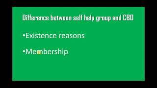 Difference between self help group and CBO