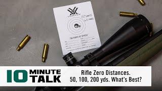 #10MinuteTalk - Rifle Zero Distances. 50, 100, 200 yds. What’s Best?