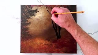 Autumn Glow: Paint a Magical Tree Path in Simple Steps | Acrylic Techniques for Beginners