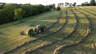 Let's make some HAY! Cutting tedding raking and baling on the FARM!