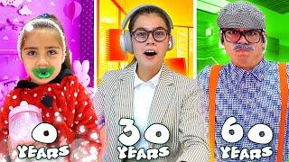 A CHILD, AN ADULT and AN OLD MAN CHALLENGE! Nastya Artem Mia