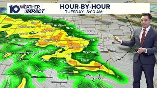 Columbus, Ohio forecast | Rain moving out today