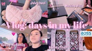 VLOG: girly haul, juicy purse, cooking, spooky finds, soccer game,blind boxes & visiting my family!