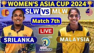 Malaysia Women vs Sri Lanka Women, 7th Match | MASW vs SLW 7th Live Score & Commentary W Asia Cup