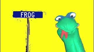 My picture of the frog and the sign to Donald productions