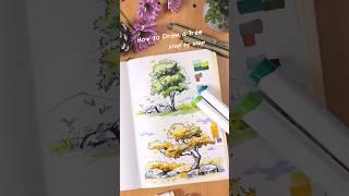 Easy How to Draw Trees #drawingtutorial