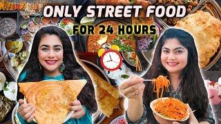 I ONLY ATE STREET FOOD FOR 24 HOURS FOOD CHALLENGE | BEST STREET FOOD IN GURGAON | QuiCreations