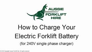 How to Charge Your Electric Forklift Battery (for 240V single phase charger)